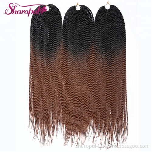 Senegalese Crochet Braids 22inch 30strands Synthetic Mix Ombre Color Twist Braiding Hair Extension 100gram